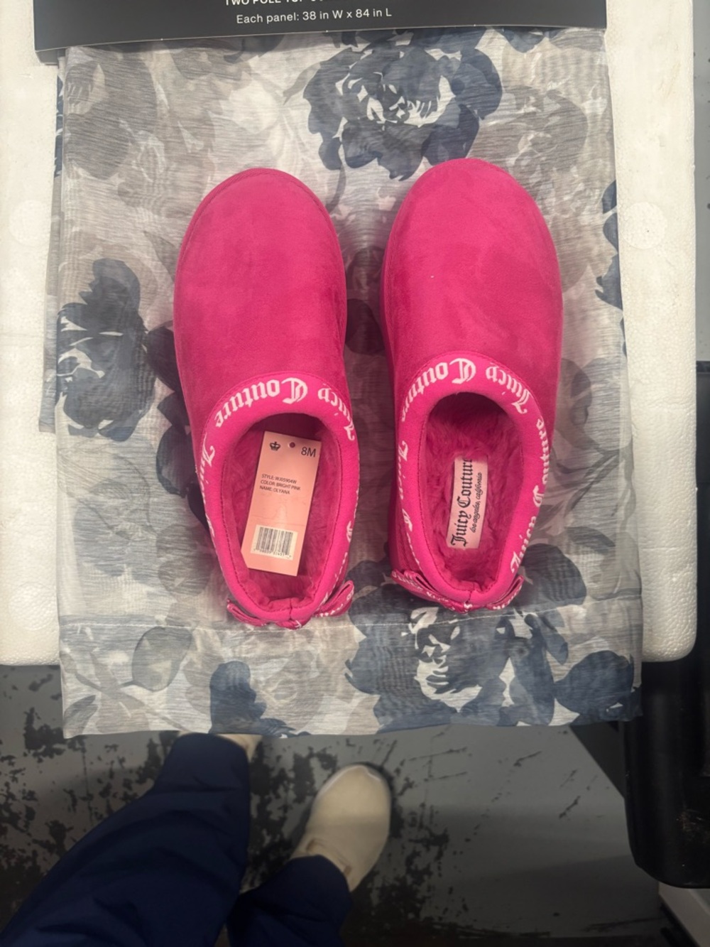 Juicy Couture Hot Pink Fuzzy Slip-On Mules - Picture 9 of 12